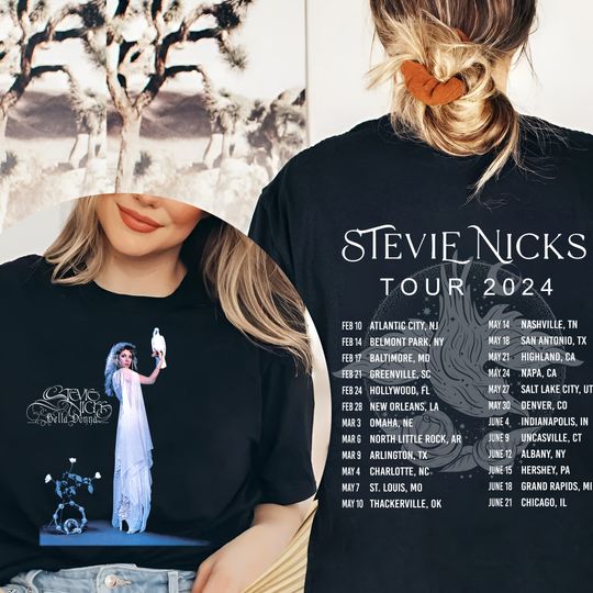Stevie Nicks 2024 Live In Concert T-Shirt, Vintage Stevie Nicks Shirt Fan Gifts