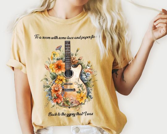 Back to the Gypsy That I Was Stevie Nicks Shirt, Wildflower Guitar Rock Music Shirt,