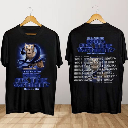 Discover Drake J Cole It's All Blur Tour 2024 T Shirt, Drake Concert Shirt