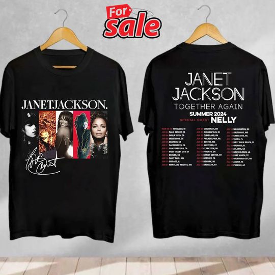 Discover Janet Jackson Collection Singer T-Shirt, Janet Jackson Together Again Summer 2024 Shirt