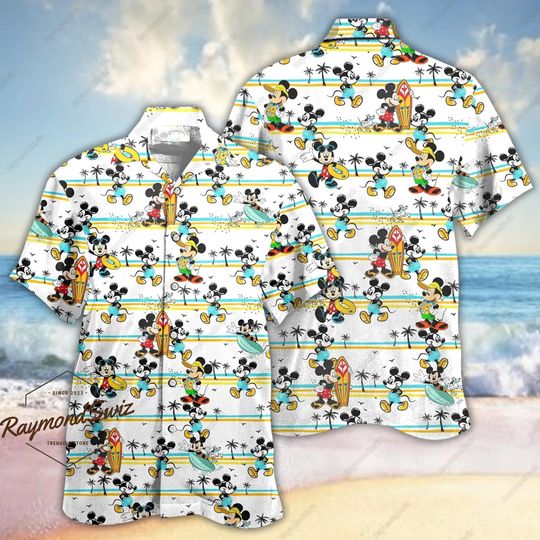 Discover Mickey Hawaiian Shirt, Mickey Aloha Shirt, Disney Mouse Hawaiian