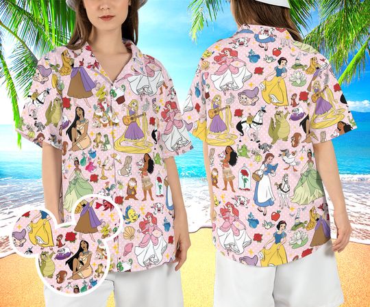 Discover All Princess Beach Hawaiian Shirt, Princess Vacation Hawaiian