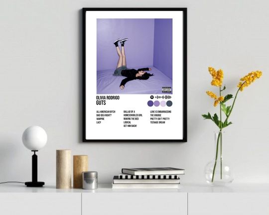 Olivia Rodrigo - Guts album vinyl poster