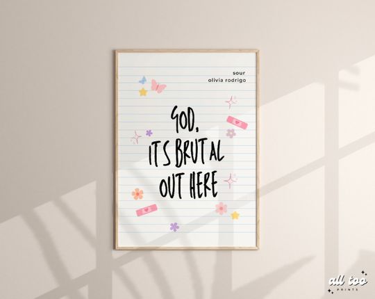 Olivia Rodrigo Brutal Poster | Olivia Rodrigo Merch Olivia Rodrigo