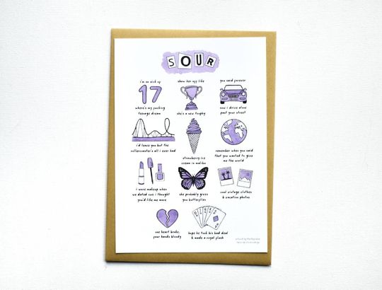 Sour Album Tracklist Olivia Rodrigo Poster Wall Art