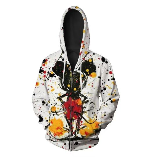 Disney Mickey Mouse Hajuku 3D Zip Hoodie