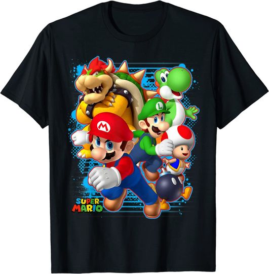 Super Mario 3D Spray Paint Present Graphic T-Shirt