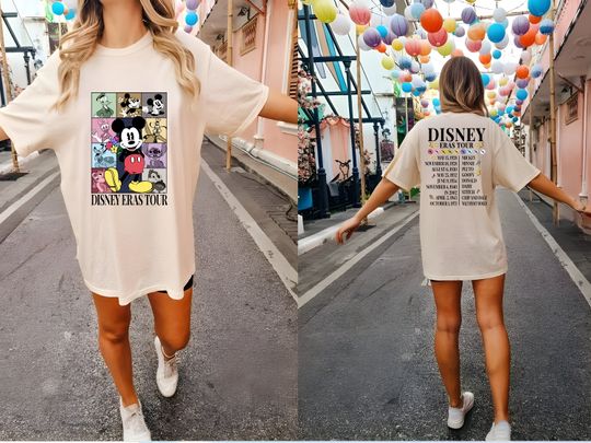 Vintage Disneyland Eras Tour Shirt, Mickey And Friends  Color Shirt, Retro Walt Disneyworld