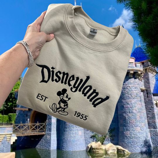 Disneyland Embroidered Sweater, Disneyland Sweatshirt, Disneyland Shirt, Disneyland Sweatshirt