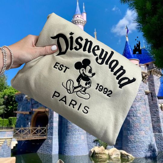 Disneyland Embroidered Sweater, Disneyland Paris Sweatshirt, Disneyland Paris Shirt, Disneyland Paris