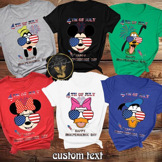 Mickey and Friends 4th Of July Shirt, DisneyWorld Happy Independence Day, Fourth Of July shirts
