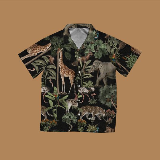 Discover Jungle Animals Hawaiian Shirt