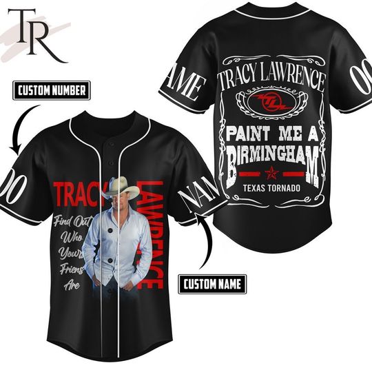 Personalized Tracy Lawrence Paint Me A Birmingham Texas Tornado Baseball Shirt