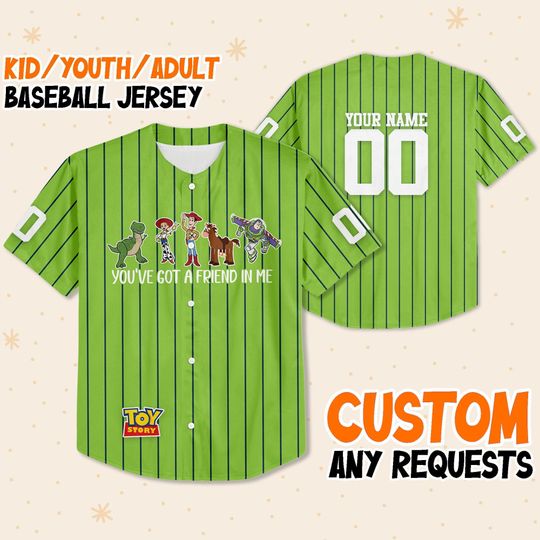 Discover Personalized You've Got A Friend In Me Disney Baseball Jersey, Disney Jersey