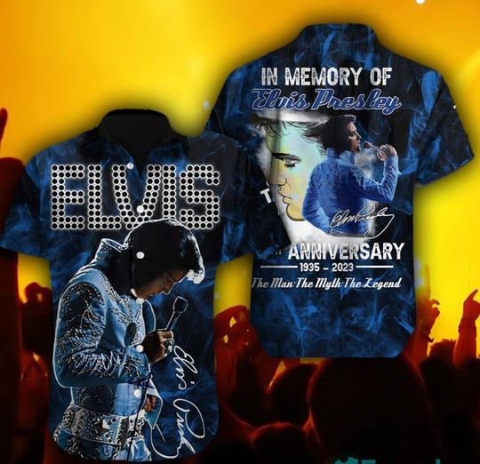 Discover The King Of Rock Elvis Presley Hawaiian Shirt, Elvis Presley Tropical Button Shirt, Elvis Presley Aloha Shirt