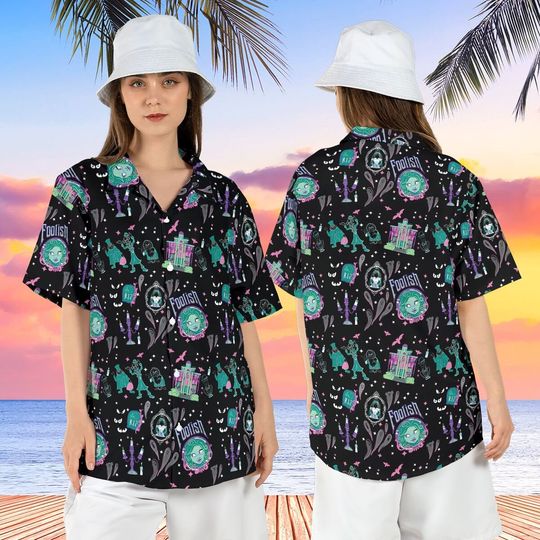 Discover Haunted Mansion Hawaiian Shirt, Halloween Horror Movie Aloha Shirt