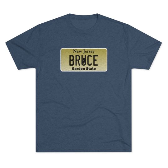Discover Bruce New Jersey License Plate T-shirt