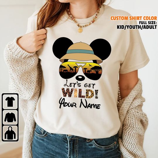 Discover Personalized Disney Mickey Let Get Wild Logo Disney Shirt, Disney Family Matching Shirt