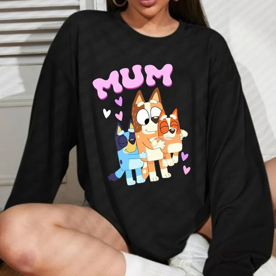 Discover BlueyDad Mom Sweatshirt, BlueyDad Family Sweatshirt, Chilli Heeler Sweatshirt