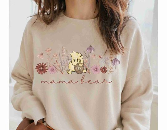 Winnie The Pooh Mama Bear Sweatshirt | Winnie the Pooh Baby Shower Sweatshirt