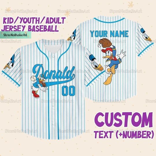 Discover Donald Duck Jersey Shirt, Disney Donald Baseball Shirt