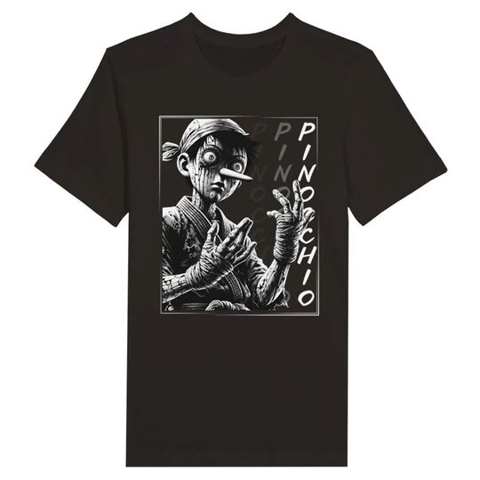 Pinocchio Manga T-Shirt, Pinocchio and Jiminy Cricket Shirt