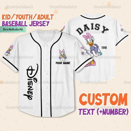 Daisy Duck Jersey, Daisy Duck Baseball Shirt, Daisy Duck Jersey