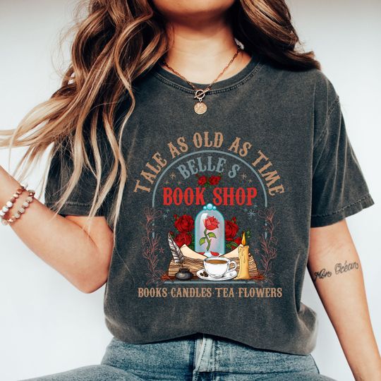 Discover Colors Tale as Old as Time Shirt, Belles Book Shop Shirt