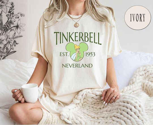 Colors Vintage Disney Tinker Bell Shirt, Tinkerbell 1953 Neverland Shirt