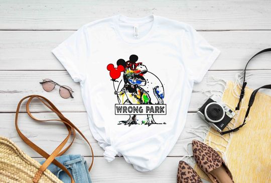Wrong Park T-shirt, Disney Shirt, Disney 2024 Shirt, Tyrannosaurus T-Shirt, Disneyland Theme Park Shirt, Disney Dinosaur Shirt,Jurassic Park