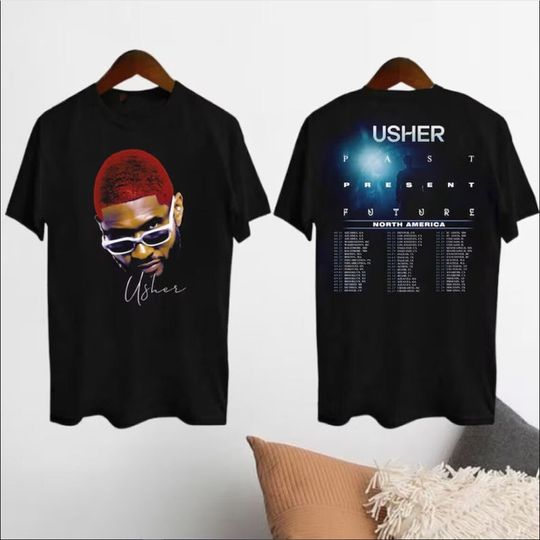 Discover Usher Past Present Future Tour 2024 Shirt, Usher Concert 2024