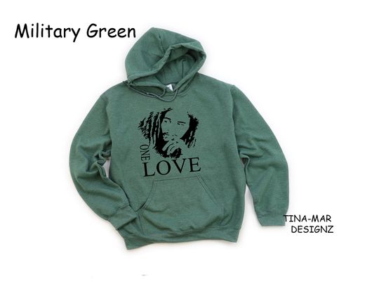 One Love Bob Marley Hoodie\\Bob Marley Gift Hoodie