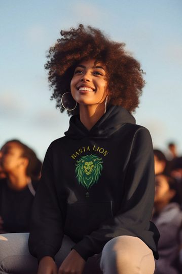 Discover Cannabis 'Rasta Lion' Unisex Hoodie From Stone Vando
