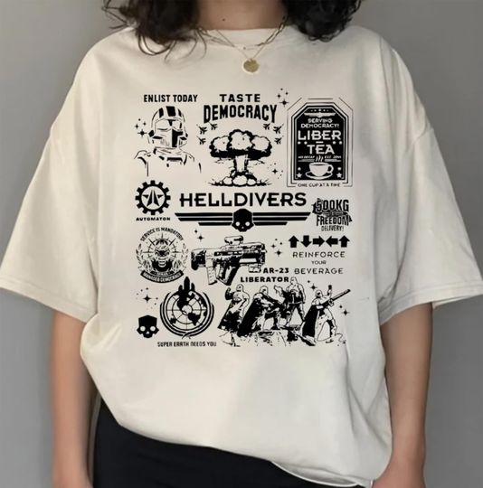Discover Helldivers 2 Game Inspired T-Shirt, Helldivers Shirt