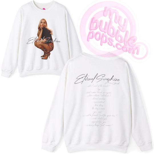 Eternal Sunshine Tracklist (Ariana 2024) Double Sided Sweatshirt