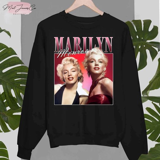 Marilyn Monroe Tribute Vintage Style 90s Bootleg Unisex Sweatshirt