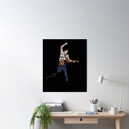 Discover bruce springsteen typography art inspirowl design transparent	 Poster