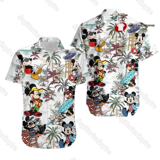 Funny Disney World Hawaiian Shirt, Mickey Button Up Shirt