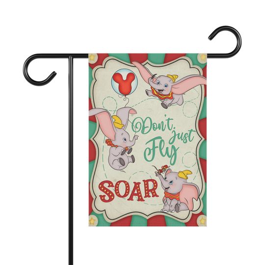 Discover Disney Dumbo Home, Unique Home and Garden Flag, Disney Garden Flag