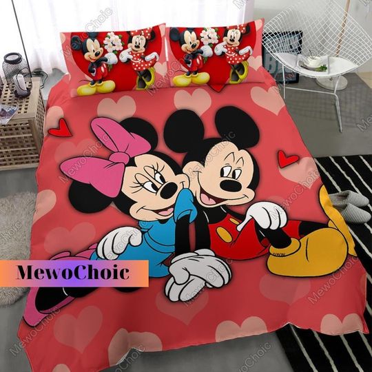Discover Mickey And Minnie Bedding Set, Disney Mickey Bedding, Mickey Mouse Bedding