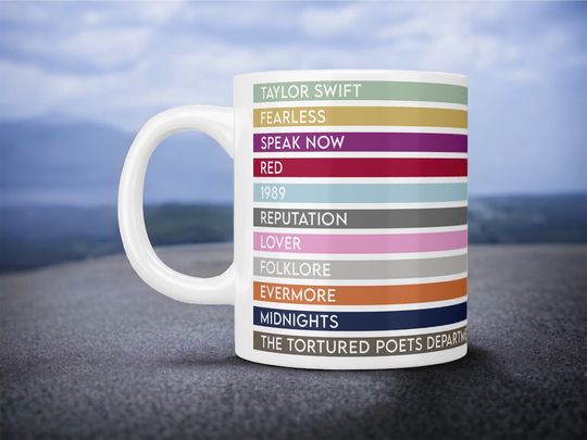 Taylor Eras striped mug