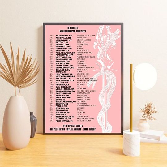 Beartooth North American Tour 2024 Poster