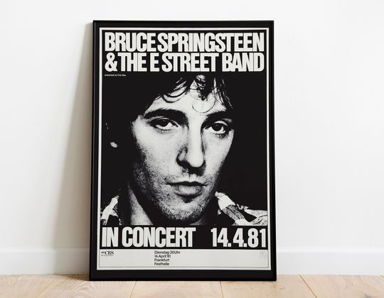 Discover Bruce Springsteen concert poster, Bruce Springsteen vintage poster.