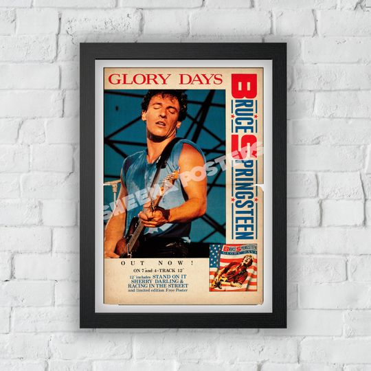 Bruce Springsteen Concert Print Vintage Advert Vintage Style Magazine Retro Print- Home Deco Poster A3