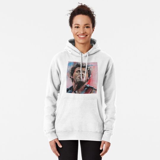 Bruce Springsteen painting Pullover Hoodie
