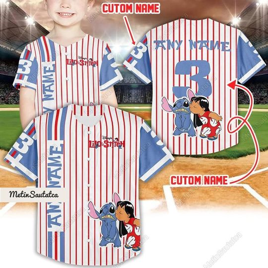 Discover Personalized Lilo And Stitch Disney Baseball Jersey, Disney Jersey