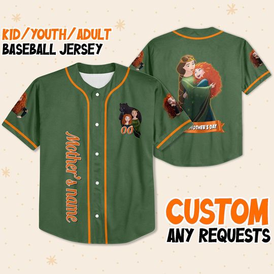 Personalized Disney Brave Mom Baseball Jersey