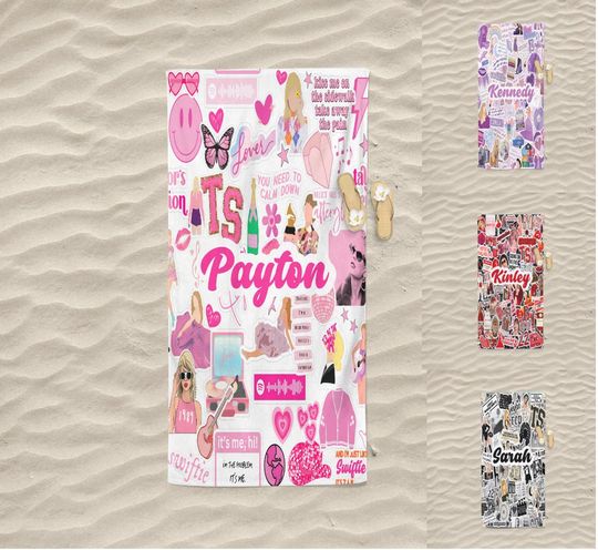 Discover Personalized Monogram Beach Towel Taylor Towel Personalized