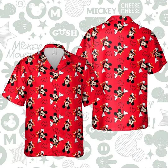 Discover Mickey Mouse Funny Disney Cartoon Themed Aloha Hawaiian Shirt