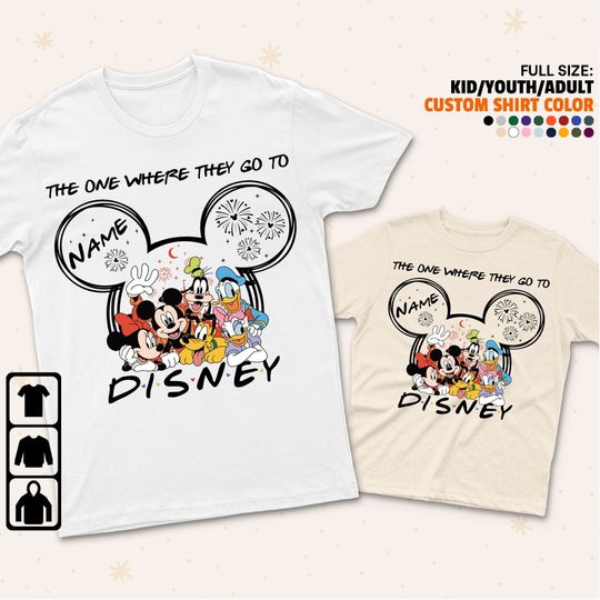 Discover Personalized The One Where They Go To Disney Shirt, Disney Family Matching Shirt